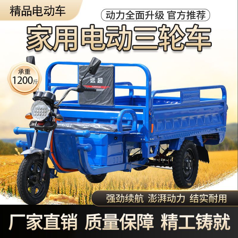 New National Standard Electric Tricycle for Stall Setting, Cargo Delivery, Adult Use, Heavy-Duty, Mountainous Area, Household, Agricultural Electric Vehicle, Cargo Bike
