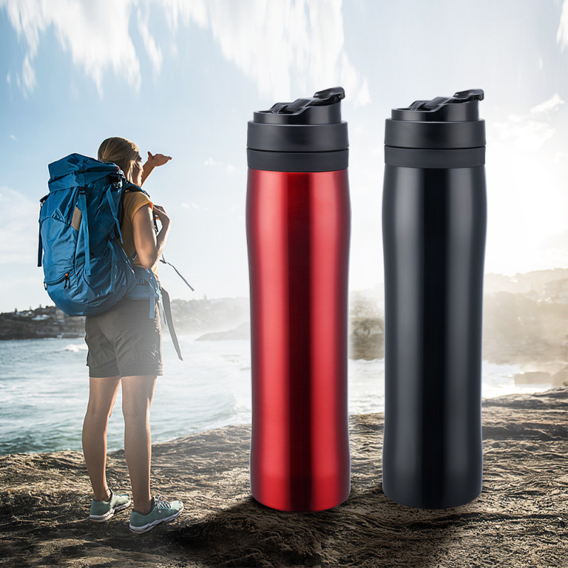 Camping Outdoor Portable French Coffee Pot Stainless Steel French Coffee Pot Household Insulation Filter Cup Filter Compressor Tea Maker