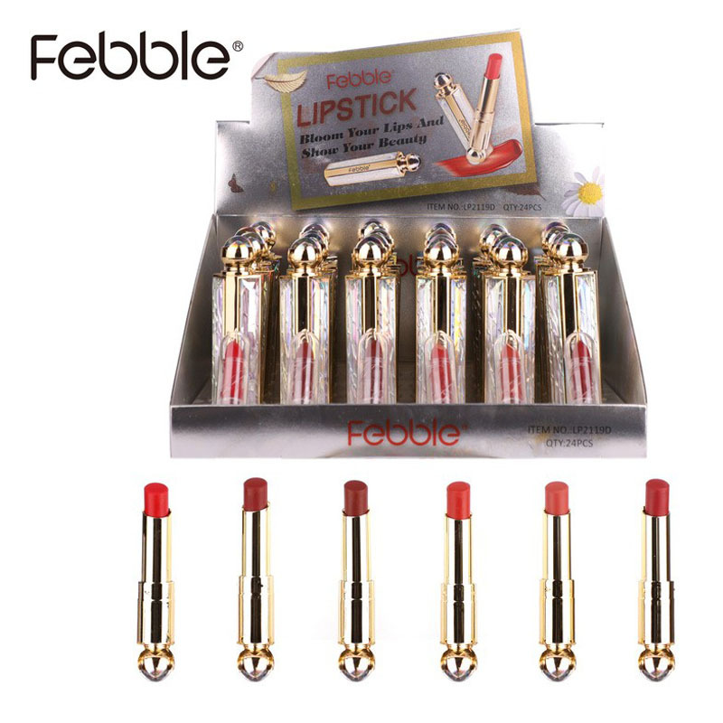 (Caja de presentación) USHAS punto transfronterizo venta caliente brillo de labios líquido de 6 colores mezclado 24 piezas