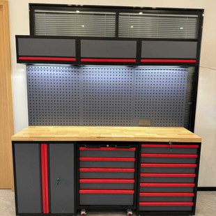 Combination Tool Cabinet Workstation Auto Repair Tool Cart Heavy-Duty Maintenance Workbench Mobile Auto Repair Combination Cabinet