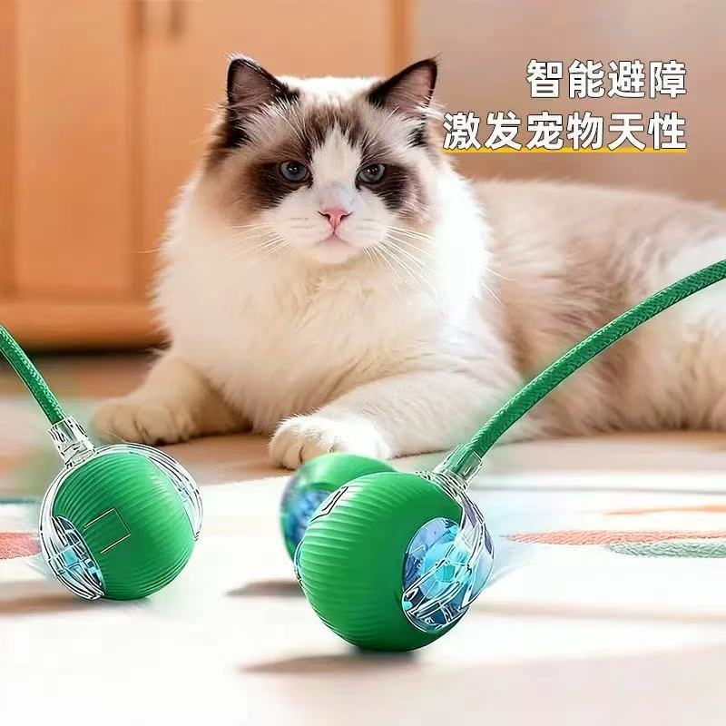 Rolling Ball Cat Toy for Self-Entertainment, Smart Cat Teasing Ball, Automatic Cat Teasing Stick, Electric Ball for Walking Cats and Dogs Rolling Ball Cat Toy for Self-Entertainment, Smart Cat Teasing Ball, Automatic Cat Teasing Stick, Electric Ball for Walking Cats and Dogs