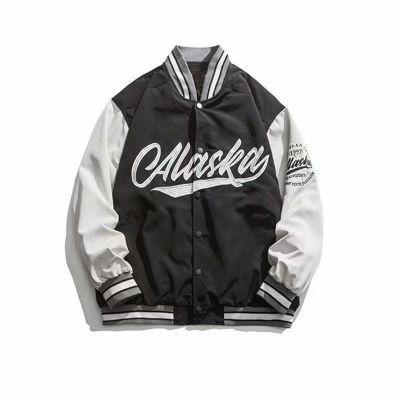 Baseball-Trikot 2023 Frühling Amerikanische Modemarke Farbe passende Coup Lose Student Trend Casual Mantel Herren_voghion.com