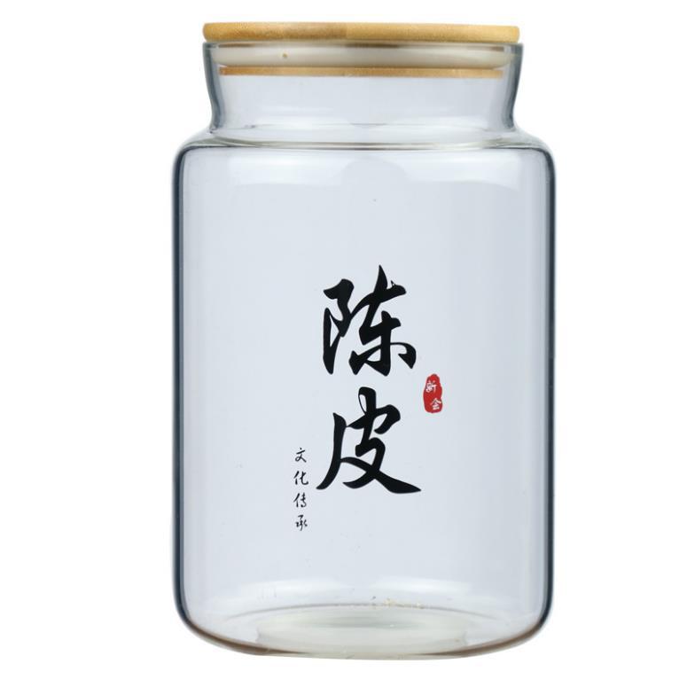 Frasco sellado de vidrio transparente con tapa té mandarina cáscara frasco de almacenamiento de grano botella de almacenamiento hogar tarro de té