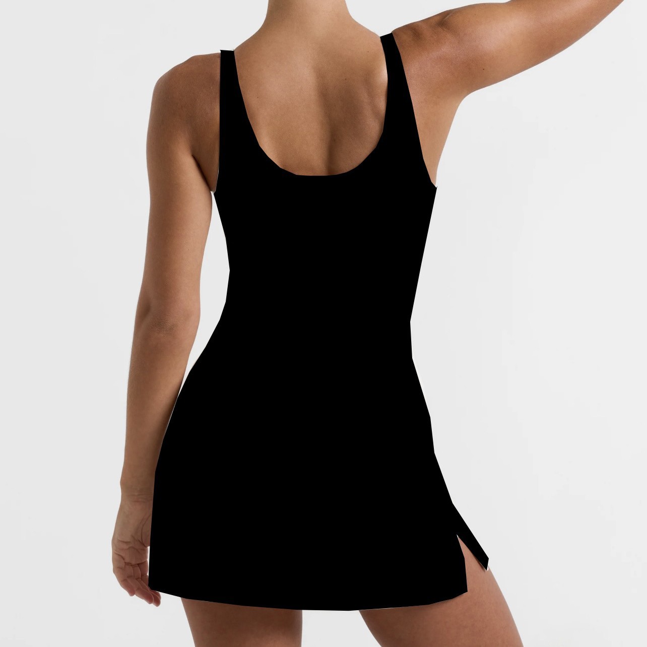 Falda de una pieza de yoga personalizada OEM transfronteriza, falda de tenis de entrenamiento para correr, hermosa espalda, falda deportiva de secado rápido