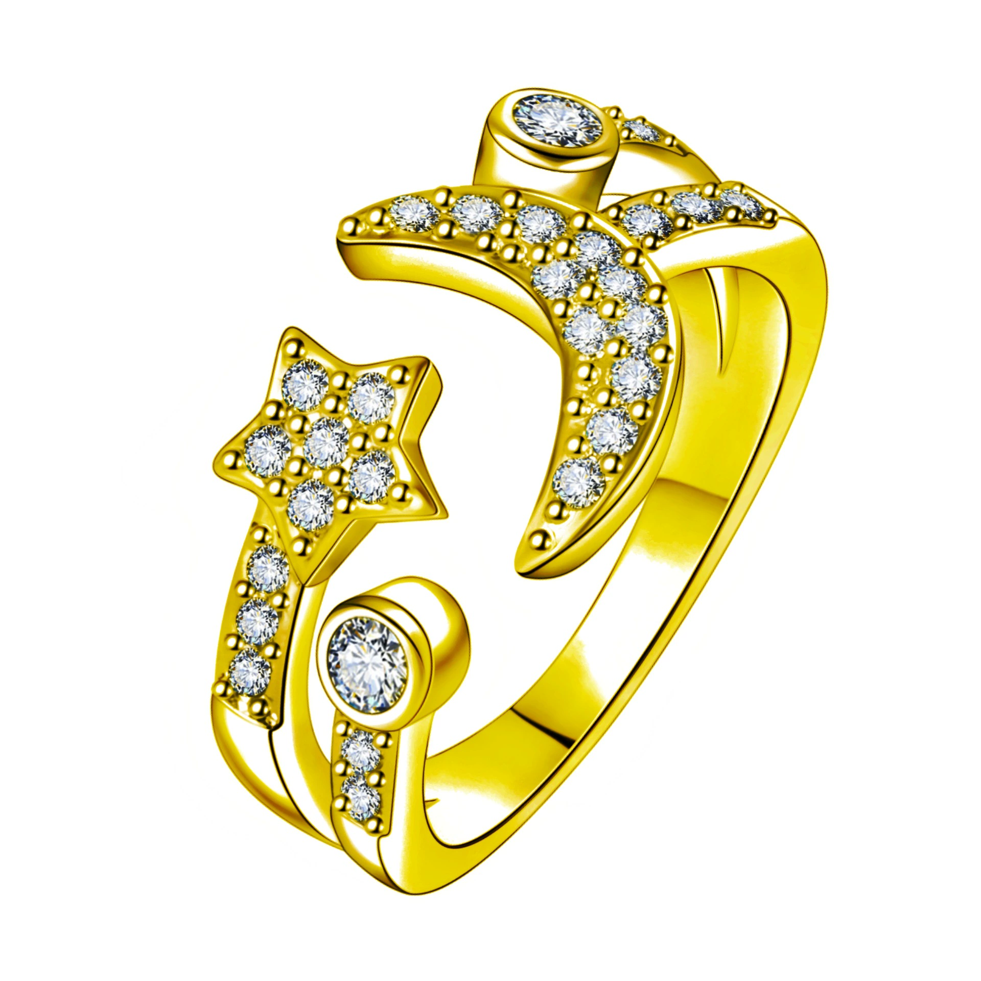 Zirconium, ring with stone, light luxury style, diamond encrusted