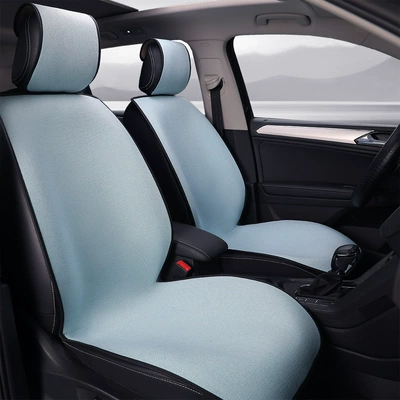 Four Seasons Pad Summer, Full Car Set - sky-blue-standard-edition-front-single-seat1-general