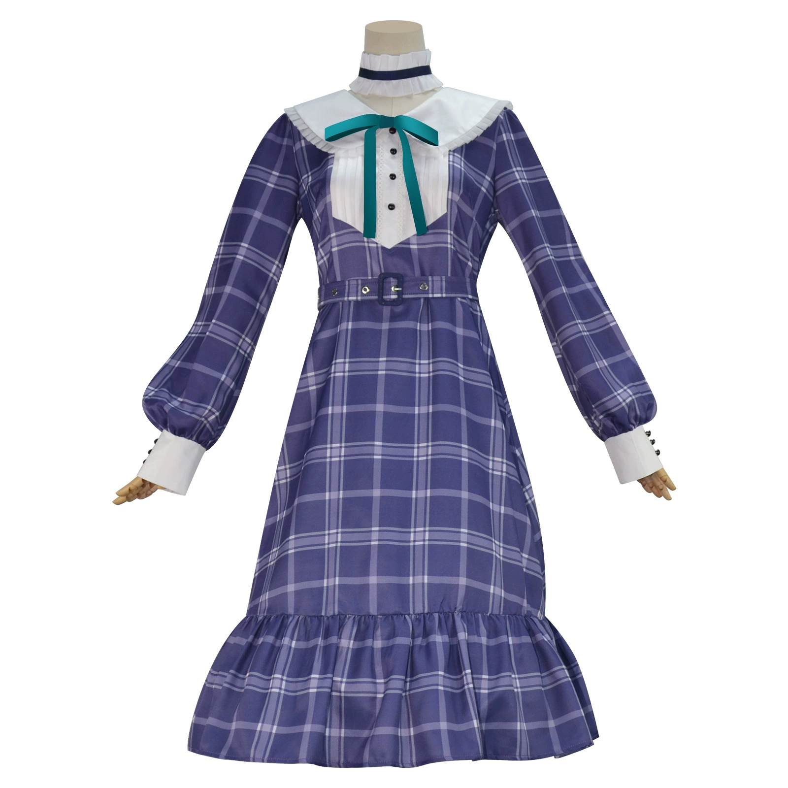 Косплей клетчатая юбка JK (Ruoyemu) в стиле Wakaba Mu — юбка one-size, опционально парик и обувь