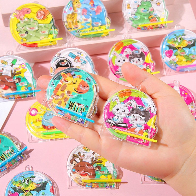 Mini Pinball Scoring Machine Creative Children Pinball Board Game Cartoon Pocket Toy Maze Toy Wholesale