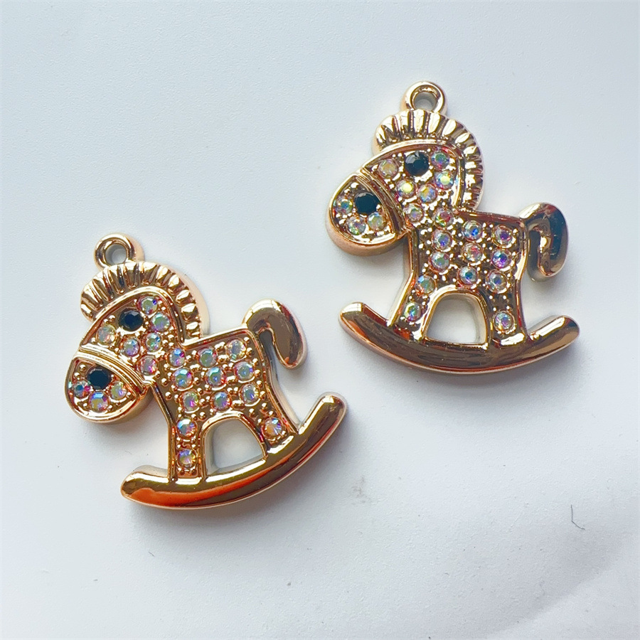 Nuevos troyanos gafas conejo ángel caja de teléfono joyería agujero hebilla de zapatos material flores accesorios joyería clips