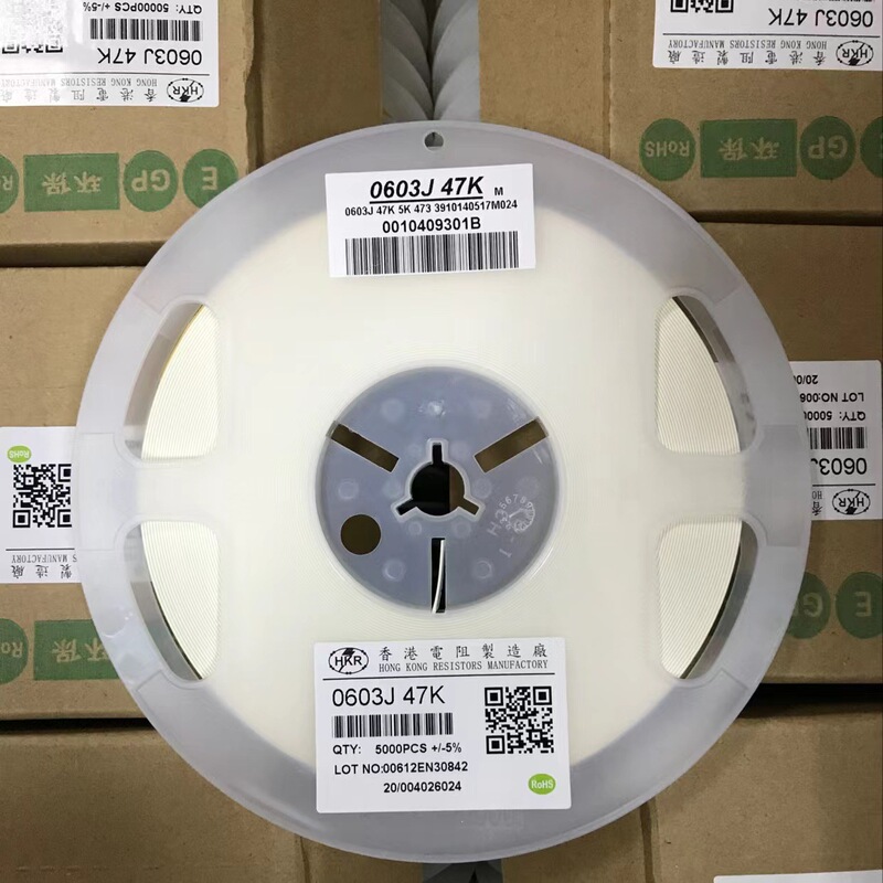 0603 Chip Resistor 5% 1K 1K5 1K8 2K2 2K7 3K3 3K9 4K7 5K1 5K6 6K8 10K