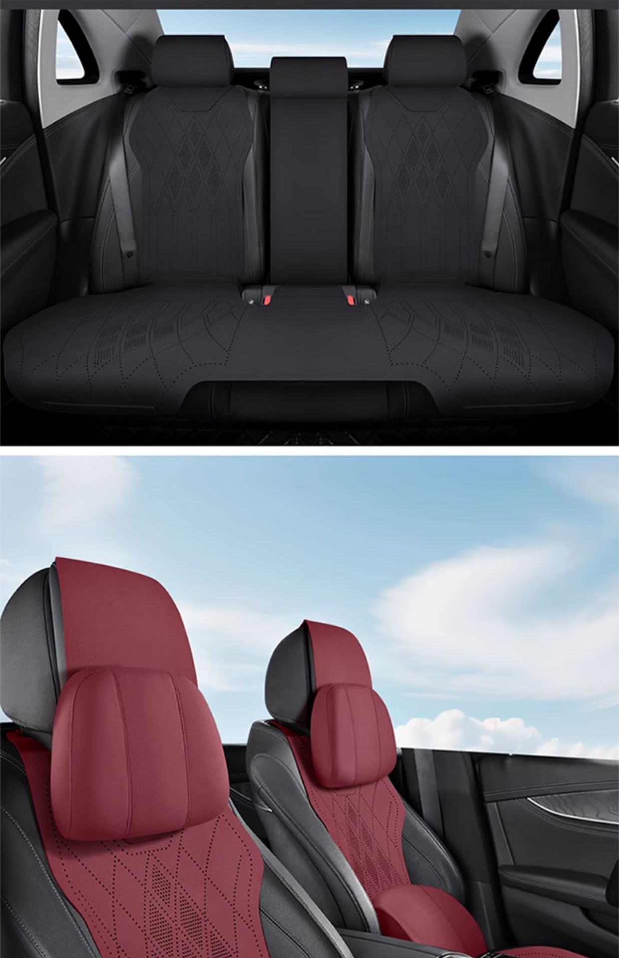 Mercedes-Benz Special Car Seat Cushion, Universal Seat Cover for All Seasons, C-Class E-Class A-Class Glc Suede Glb Seat, Universal for All Seasons