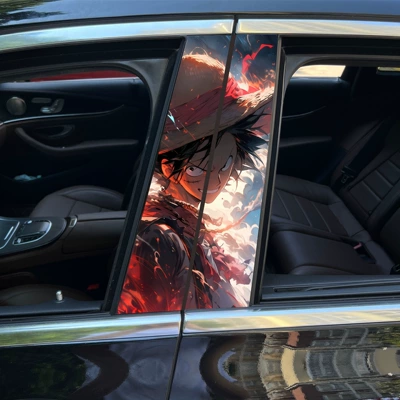 Body sticker, sticker A pillar Nezha 2 clown - luffy-1-main-and-co-pilot-1-pair