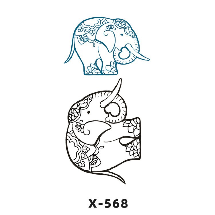 Arco de flor pequeña pegatinas de tatuaje fresco 3D dibujos animados transfronterizo Henna rosa impermeable texto en inglés pegatinas de tatuaje