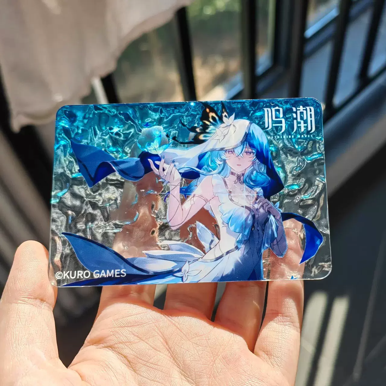 定制亚克力水波纹立牌片渐变钥匙扣diy粉丝开团明星批量定制挂件