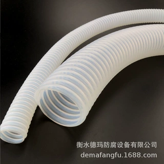 供应铁氟龙波纹管 不锈钢编织四氟软管PTFE波纹管 乳白色特氟隆管