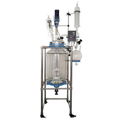 双层不锈钢反应釜 搅拌玻璃反应器
