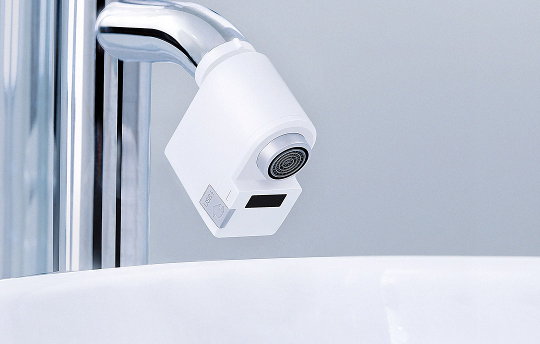 Xiaoda Sensor Water-Saving Device for Kitchen and Bathroom, Smart Charging Aerated Water Valve, Splash-Proof Infrared Faucet