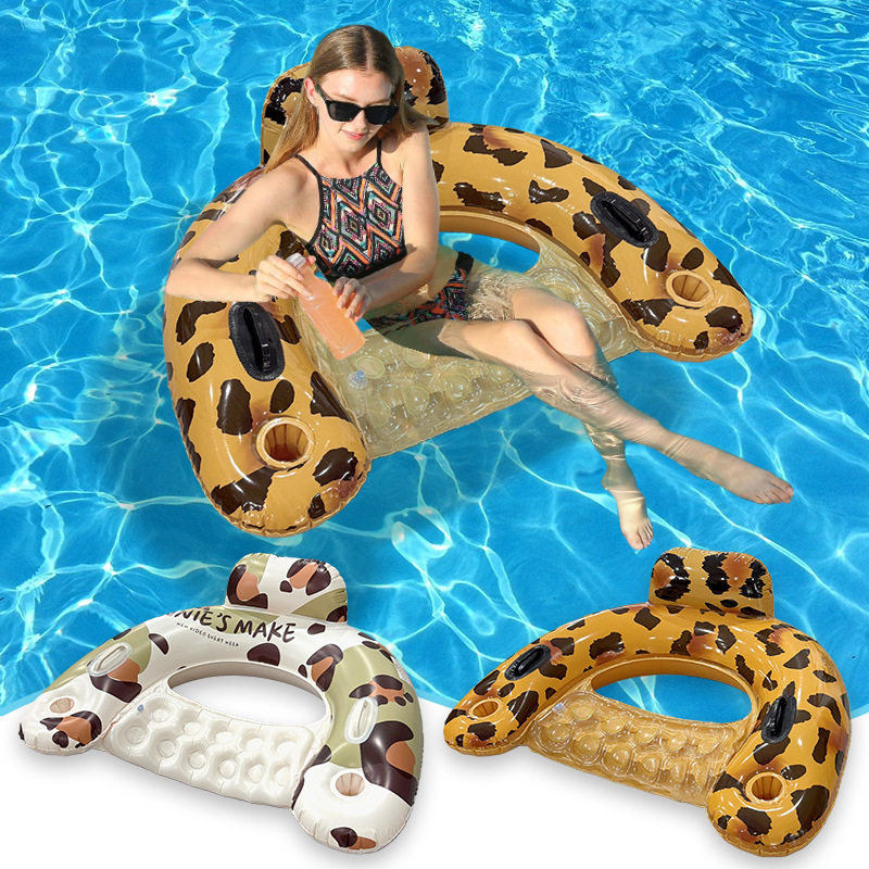 Cross-Border New Leopard Print U-Shaped Inflatable Float for Summer Pool Entertainment with Backrest, Thickened Pvc Single-Person Water Float Bed Cross-Border New Leopard Print U-Shaped Inflatable Float for Summer Pool Entertainment with Backrest, Thickened Pvc Single-Person Water Float Bed