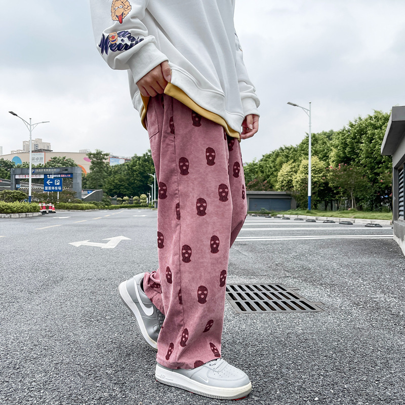 Nueva versión estrecha para adelgazar Pantalones rectos casuales una generación Pantalones de pierna ancha de pana para mujer Primavera y otoño drapeado de cintura alta 2023