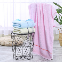 Water Cube Adult and Children Cotton Bath Towels Can Be Made into Logo Single-item Dropshipping Gift Box Plain Color Lattice Pattern Wholesale