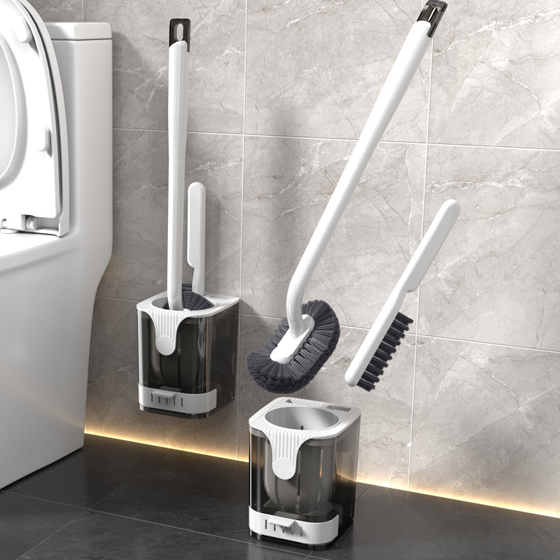 Toilet Brush Household with Drawer Wall-Mounted Toilet Toilet Brush with Base Long Handle Toilet Brush Kitchen with Drain Brush