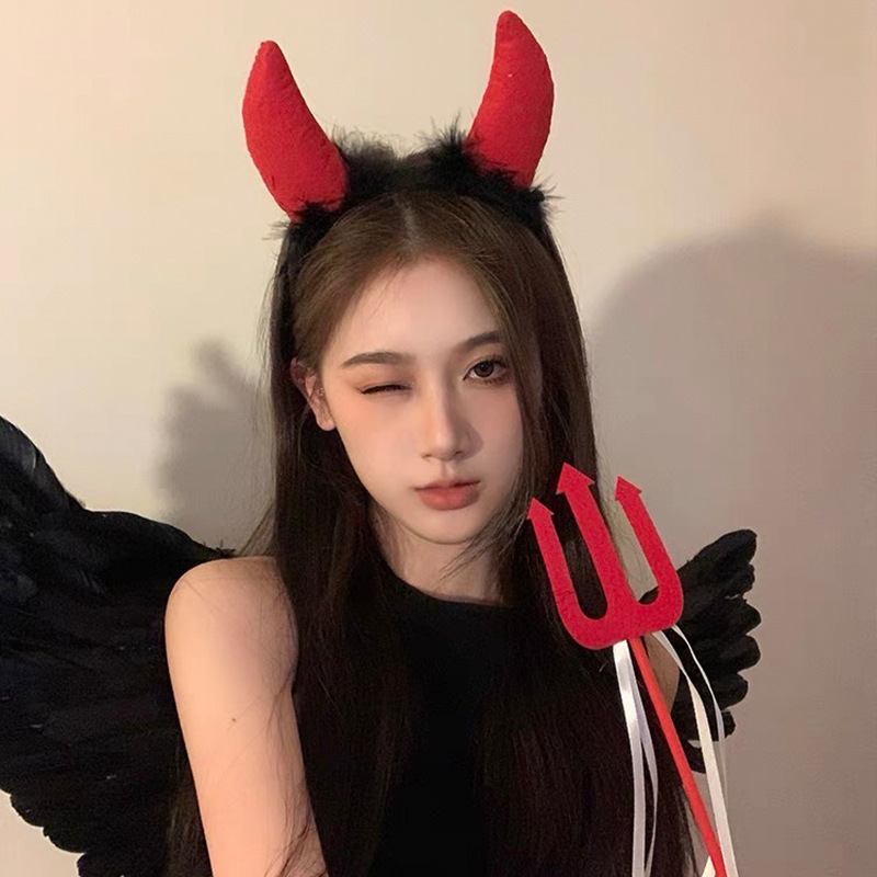 Alas de ángel plumas negras alas props cospaly Halloween Navidad vestir con traje tocado