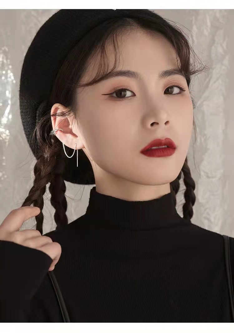 Fashion Simple Style Geometric Sterling Silver Drop Earrings Earrings Plating 925 Silver Earrings