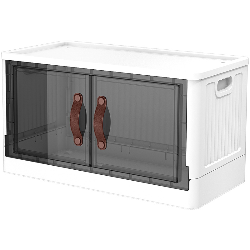 Gabinete de almacenamiento de doble puerta caja de almacenamiento de ropa doméstica instalación-libre bebé plegable armario organizador armario de plástico