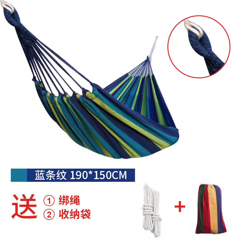 Outdoor anti rollover single and double person swing hammock