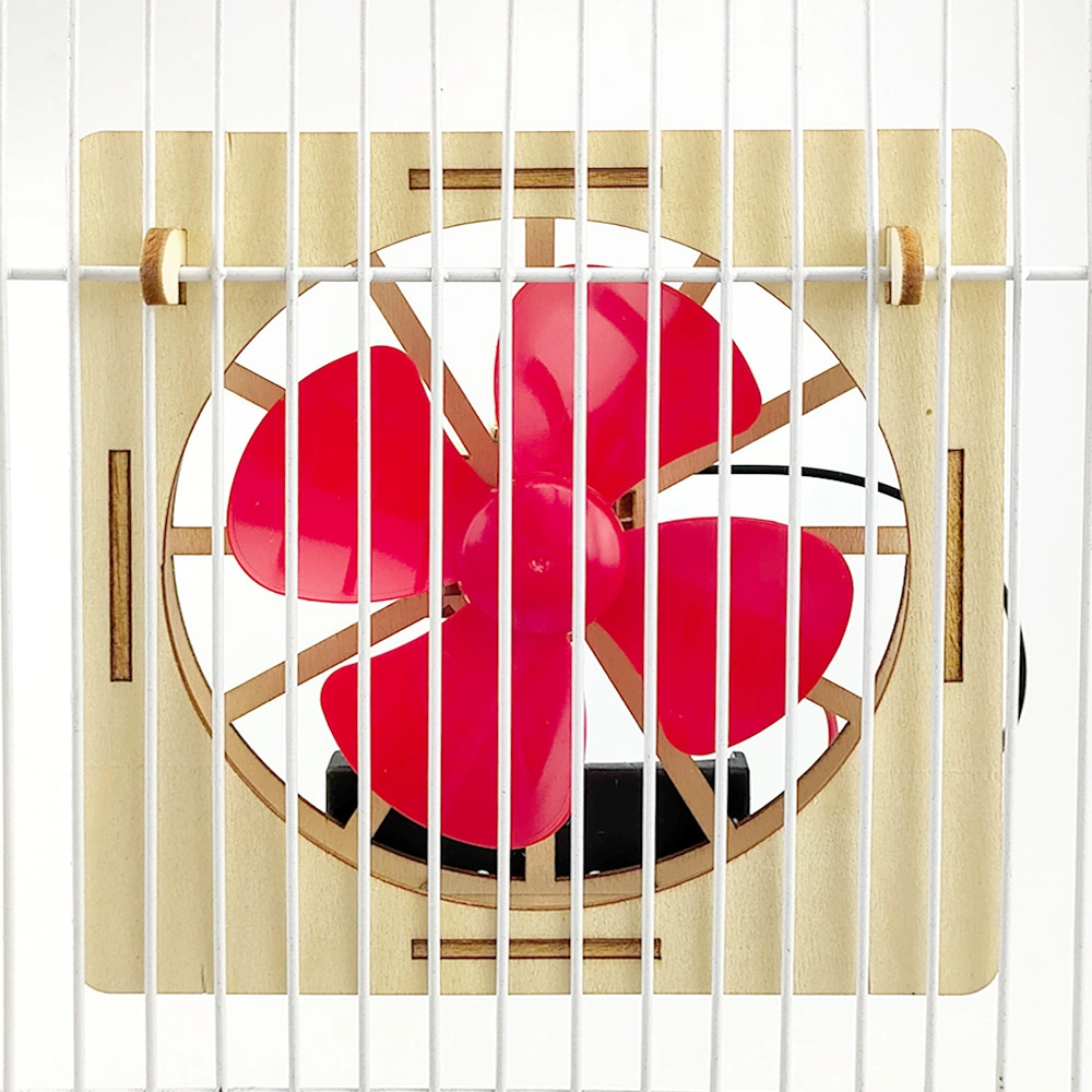 Air fan from natural wood, toy, small wooden summer cool constructor, children's clothing, handmade, graffiti