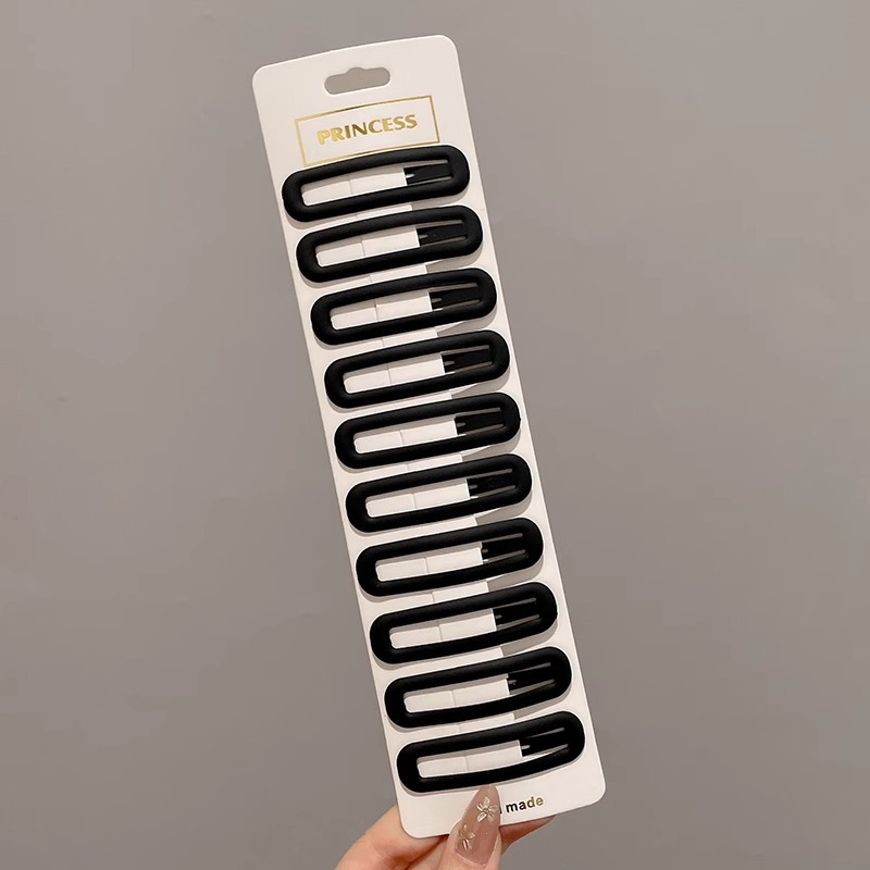 Clips de cabello negro simple lateral buquete clips de cabello mujer cabeza trasera artefacto acabado clips de cabello frente clips de cabello