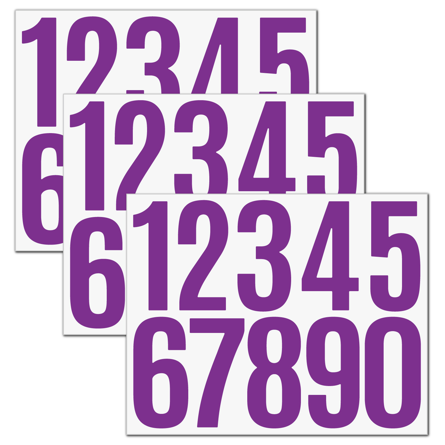 3 inch number 0-9 [purple] 3 sheets/set P169