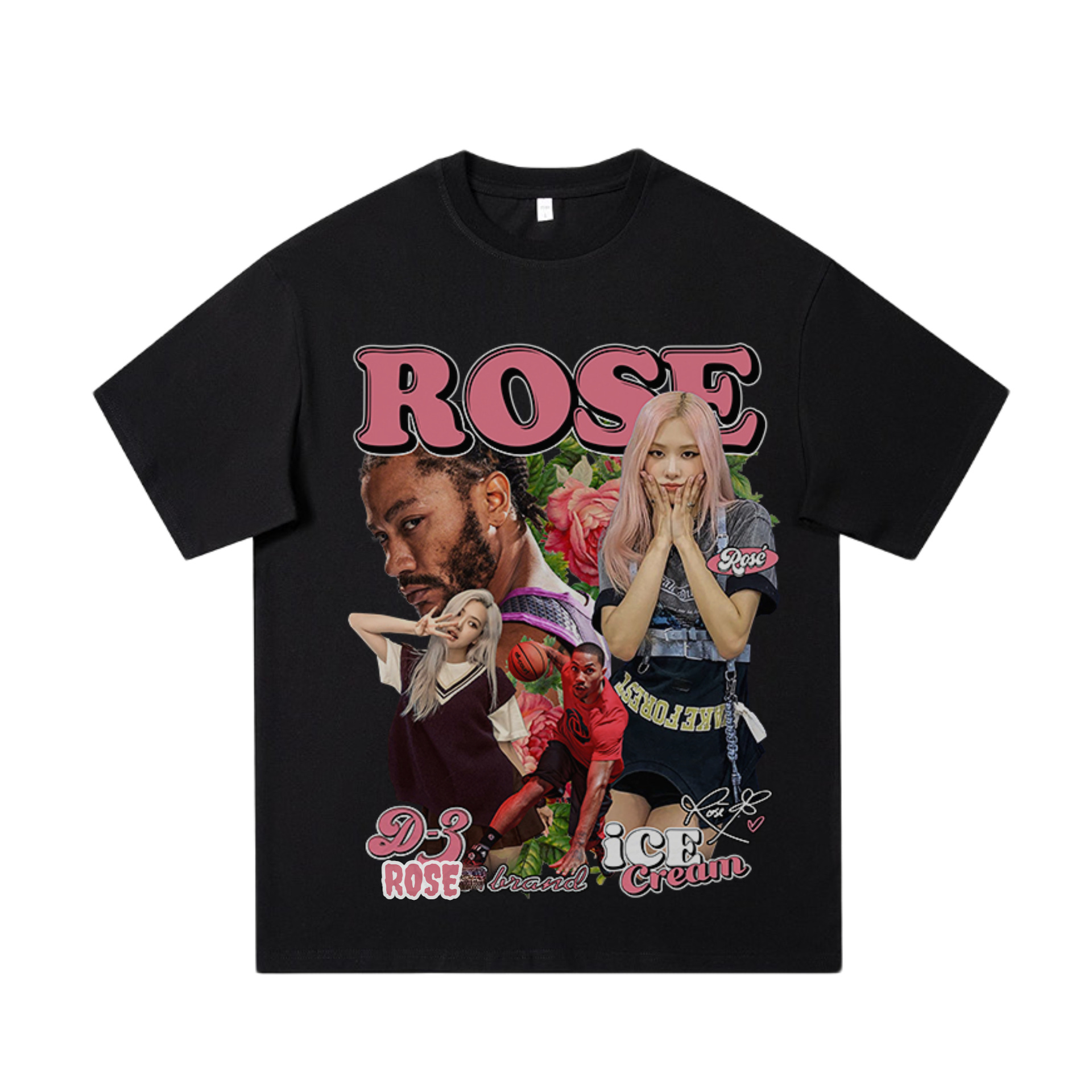 Camiseta americana estrella Rosa James Morant Curry impreso manga corta de algodón calle media manga camiseta al por mayor