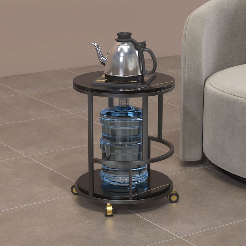 Side Table, Tea Cabinet, Marble Mobile Water Dispenser, Bottled Water Storage Rack, Kettle Storage Rack, Mobile Small Tea Table
