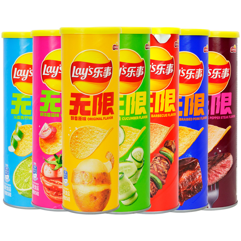 레이의 감자 칩 도매 104g 통조림 원래 토마토 바베큐 멀티 풍미 옵션 스낵 전체 상자 도매