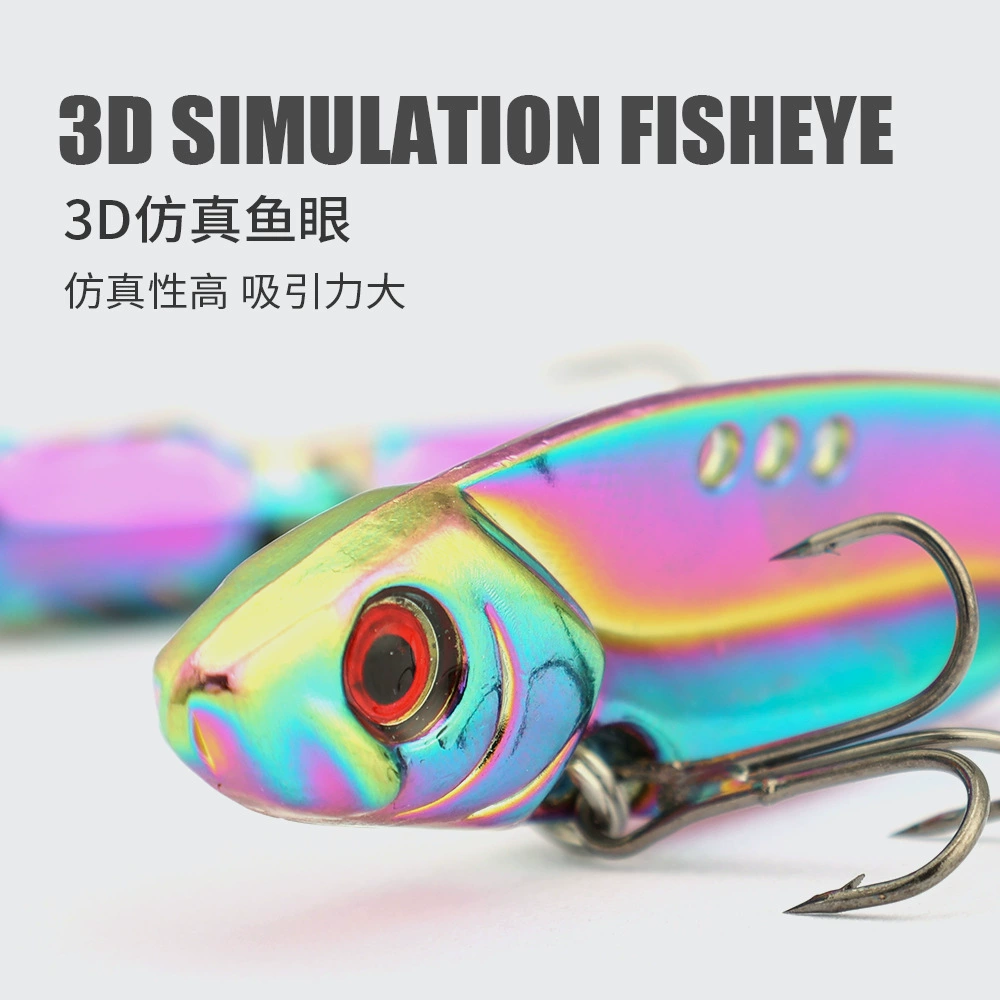 掠鲨 | Colorful dragon teeth vib full swim layer fake bait vibration simulated bait far-shot hard bait sea fishing metal bait