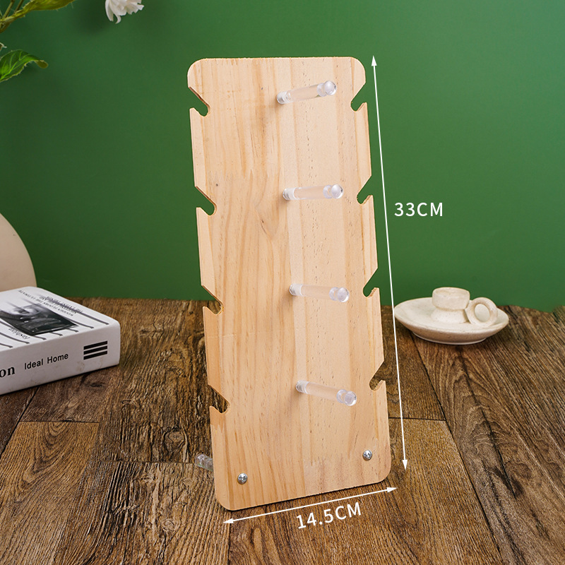 나무 안경 디스플레이 랙 4 쌍