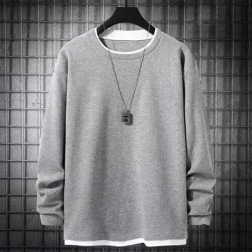Autumn Plaid Mock Neck Long Sleeve Hooded Sweatshirt for Men and Women, Couple's Style, Spring and Autumn Season Top, New Casual T-shirt