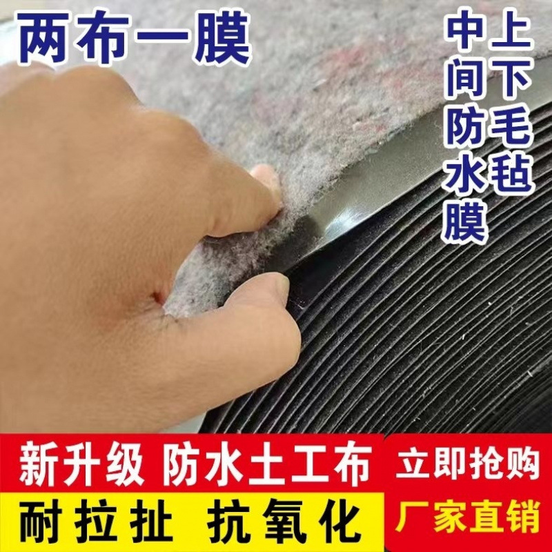 DL加厚两布一膜防水毛毡土工布大棚养殖保温棉防寒屋顶防水防漏