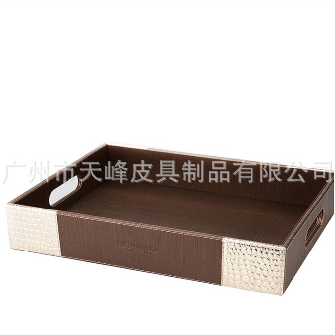 Hotel Hotel Guest Room Household Shoe Box Tray Leather Remote Control Clip Storage Seat Cup Holder High-end Service Guide Clip