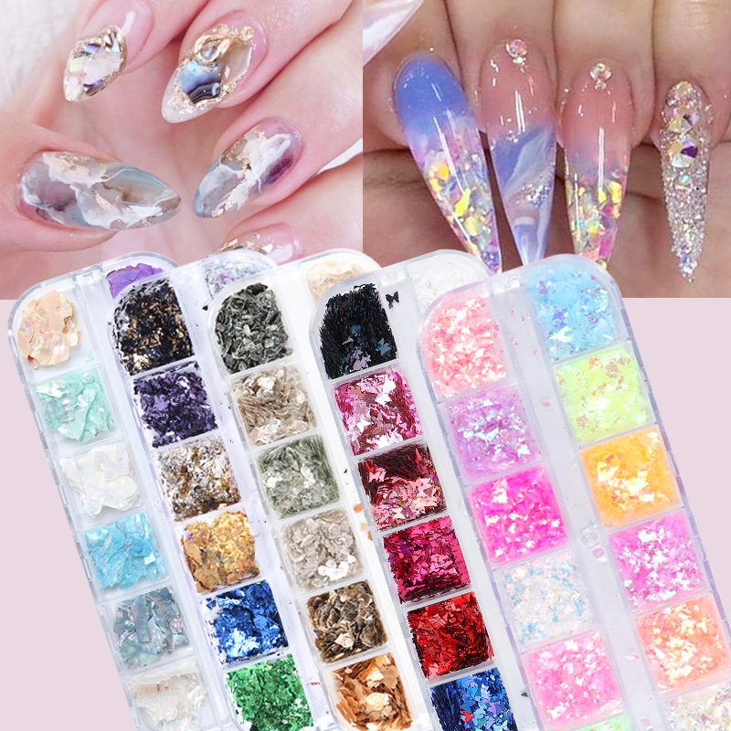 Brand platinum nail decoration for manicure