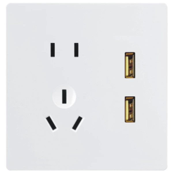 86 type five-hole socket wholesale wall concealed switch socket panel five-hole household 16A air conditioner plug board white