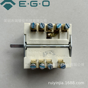 Imported German Ego Six-Speed Stove Switch, Three-Phase 400V 6-Speed Electric Stove Power Adjustment 43.27232.000
