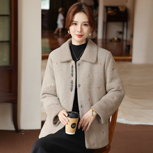 洋气妈妈秋装外套时尚毛呢上衣服中老年女装春秋季中长款呢子大衣