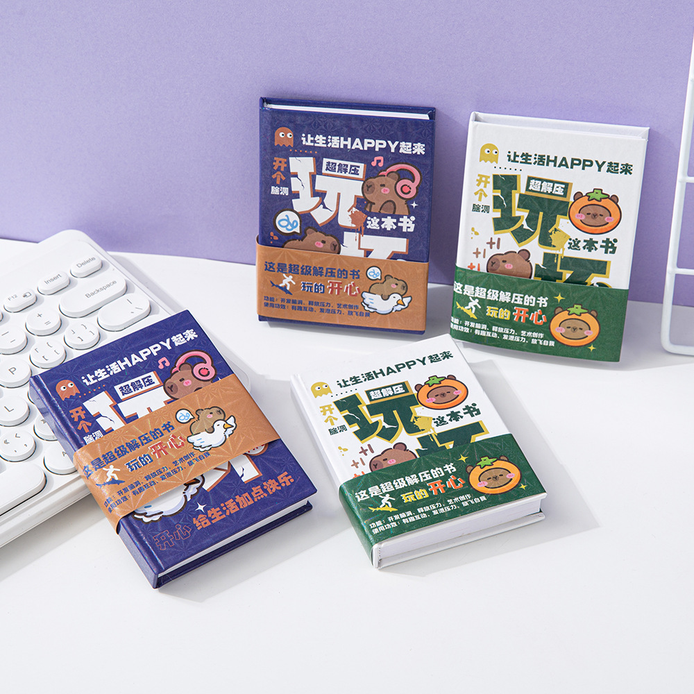 El nuevo láser Kapibala A7 juega mal este libro libro descomprime al por mayor mini cuaderno de descompresión de bolsillo de dibujos animados