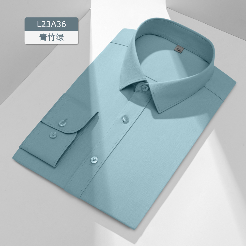 Camisa de Manga Corta de Vestir para Hombre de Fibra de Ajenjo Antibacteriana para Trabajo