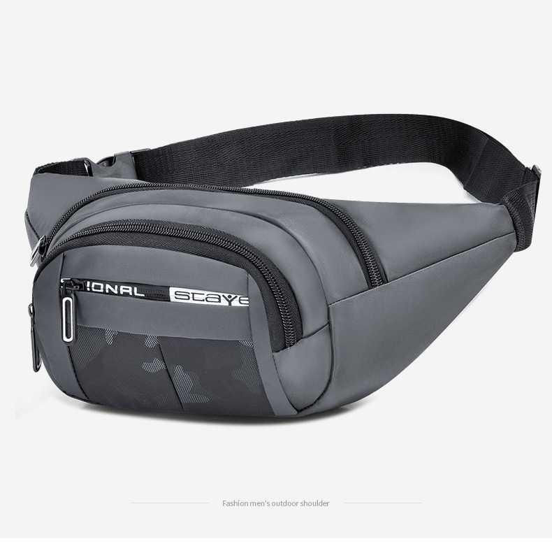Wholesale of foreign trade waist bags, men's leather chest bags, large-capacity crossbody bags for travel, men's business outdoor mobile phone bags undefined