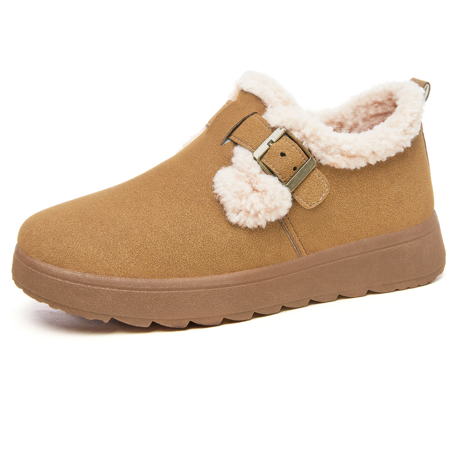 Zapatos de algodón, zapatos de mujer, nuevos zapatos de nieve cálidos, botas cortas cómodas, botas de algodón gruesas con suela suave.