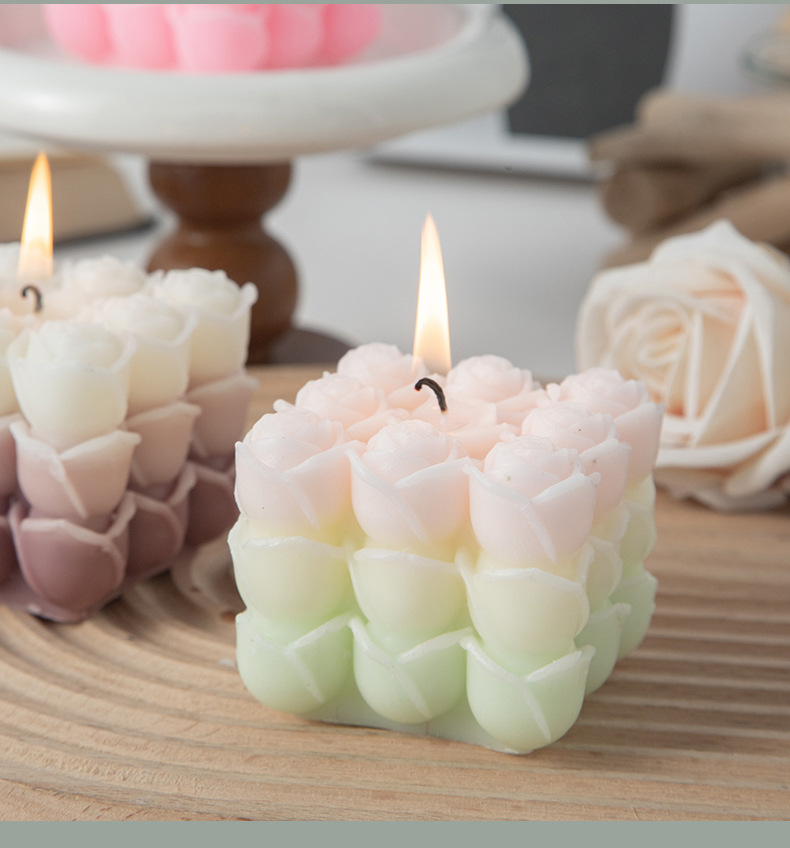 魔方香薰蜡烛伴手礼ins创意家居摆饰套装拍摄道具跨境蜡烛结婚礼详情14