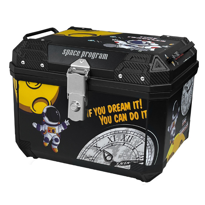 Suitable for motorcycle rear trunk 45L waterproof PP trunk non-aluminum alloy battery car toolbox universal tail box